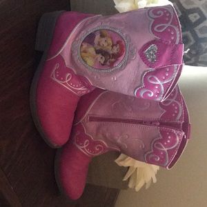 Disney princess kids pink boots